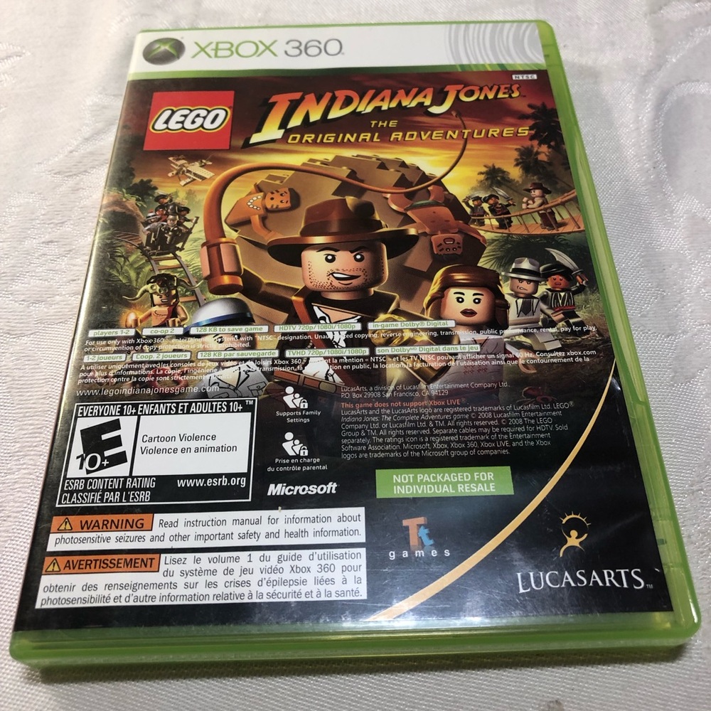 LEGO 2 games Indiana Jones and Kung Fu Panda Combo (Xbox 360) Tested Complete